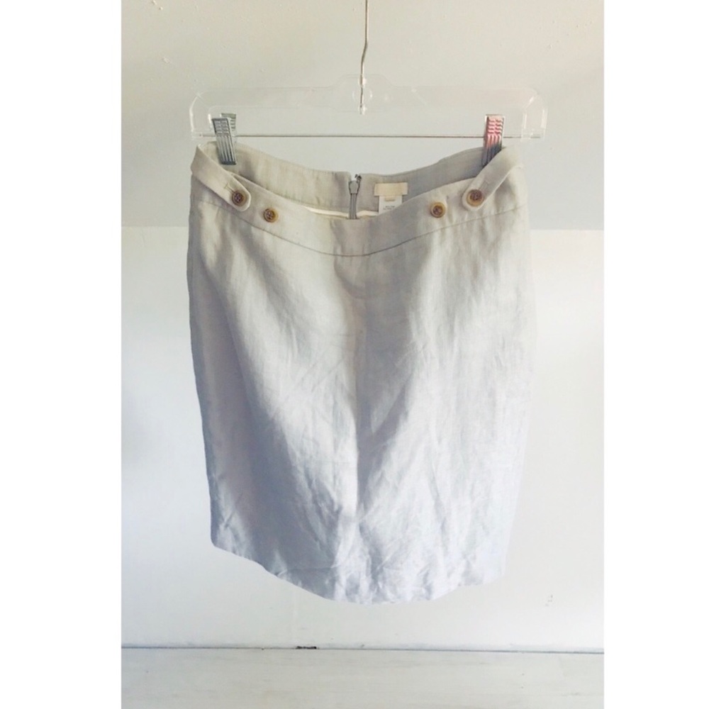 J. Crew Linen Blend Pencil Skirt